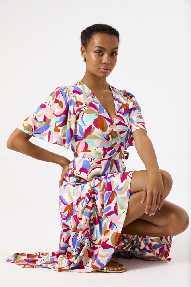 JURK MET PRINT D50081 2514 DAZZLING BLUE